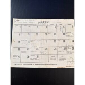 Vintage Santana 1981 Tour Itinerary Calendar Pages Summit Magazine Memorabilia